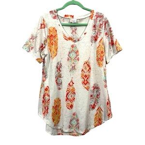 Lularoe Feather Print Tunic Size Medium
